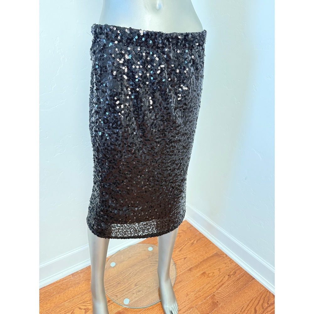 Pretty Guide Women's High‎ Waist Sequin Black Pencil Skirt